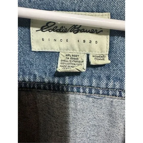 Eddie Bauer Denim Jeans Jacket for Women Long Sleeve Classic Jacket Blue Medium - Picture 2 of 5